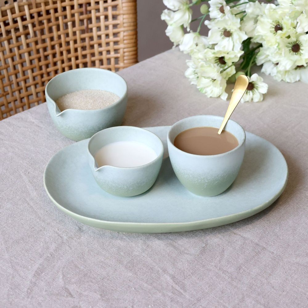 Zelený rustikální hrnek Valence Dusty Verte - Ø 8,5*7 cm / 185ml Chic Antique Zelený rustikální hrnek Valence Dusty Verte - Ø 8,5*7 cm / 185ml Chic Antique