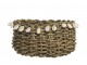 Košík z mořské trávy zdobený mušlemi Shells - Ø 10*18 cm Chic Antique
