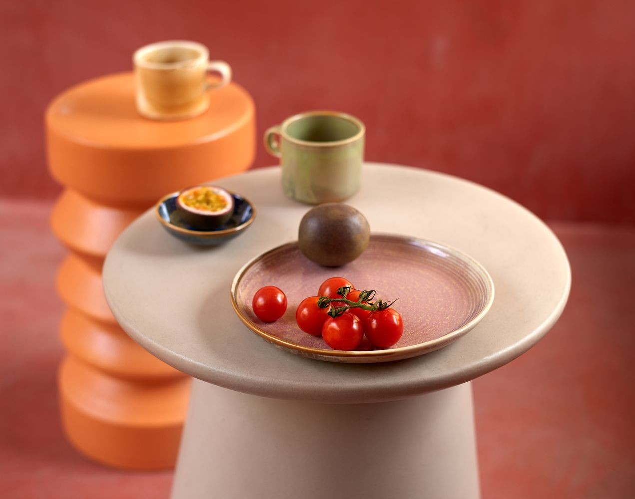 Rustikálně růžový porcelánový dezertní talíř Chef - Ø 20*3 cm HKLIVING Rustikálně růžový porcelánový dezertní talíř Chef - Ø 20*3 cm HKLIVING