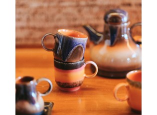 Pomerančově modrý hrnek Coffee 70s Arabica - 10*7*8cm / 250 ml 
