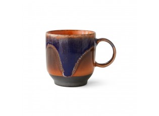 Pomerančově modrý hrnek Coffee 70s Arabica - 10*7*8cm / 250 ml 