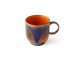 Modro pomerančově hnědý hrnek Arabica - 10*7*8cm / 250 ml HKLIVING
