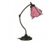 Stolní lampa Tiffany s růžovým stínidlem květ Bloom - 26*19*50 cm Clayre & Eef