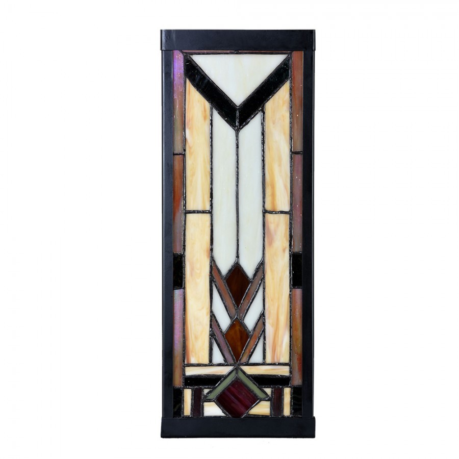 Nástěnná lampa tiffany Yves III - 14*16*40 cm E27/max 1*100W Clayre & Eef Nástěnná lampa tiffany Yves III - 14*16*40 cm E27/max 1*100W Clayre & Eef