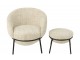 Béžové lounge křeslo s podnožkou Renon - 61*59*76 cm J-Line by Jolipa