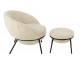 Béžové lounge křeslo s podnožkou Renon - 61*59*76 cm J-Line by Jolipa