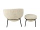 Béžové lounge křeslo s podnožkou Renon - 61*59*76 cm J-Line by Jolipa