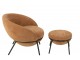 Cihlové lounge křeslo s podnožkou Renon - 72*75*70 cm J-Line by Jolipa