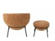 Cihlové lounge křeslo s podnožkou Renon - 72*75*70 cm J-Line by Jolipa