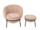 Světle růžové lounge křeslo s podnožkou Renon - 72*75*70 cm J-Line by Jolipa