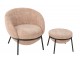 Světle růžové lounge křeslo s podnožkou Renon - 72*75*70 cm J-Line by Jolipa