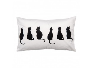 Bílý povlak na polštář s kočkami Dog&Cat - 30*50 cm