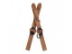 Hnědá antik dřevěná dekorace lyže Ski Vintage - 11*4*28 cm Clayre & Eef