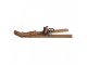 Hnědá antik dřevěná dekorace lyže Ski Vintage - 11*4*28 cm Clayre & Eef