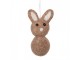 Hnědá závěsná dekorace plstěný králíček - 6*7*12 cm Clayre & Eef