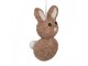 Hnědá závěsná dekorace plstěný králíček - 6*7*12 cm Clayre & Eef
