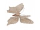 Béžová dekorace motýl na klipu zdobený výšivkou Butterfly - 28*4*22 cm Clayre & Eef