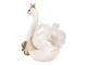 Bílá dekorace labuť Swan - 28*14*28 cm Clayre & Eef