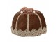 Dekorace hnědý sametový dortík Cake Chocolade - Ø 15*10 cm Clayre & Eef