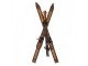 Hnědá antik dřevěná dekorace lyže Ski Vintage - 24*10*90 cm Clayre & Eef
