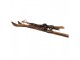 Hnědá antik dřevěná dekorace lyže Ski Vintage - 24*10*90 cm Clayre & Eef