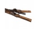 Hnědá antik dřevěná dekorace lyže Ski Vintage - 24*10*90 cm Clayre & Eef