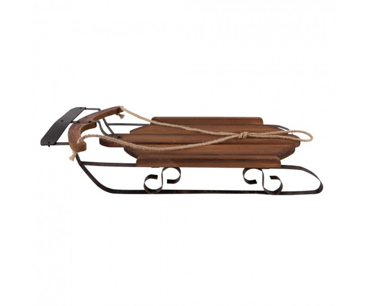 Veliké dřevěno-kovové sáně Sledge Vintage - 71*39*14 cm Clayre & Eef