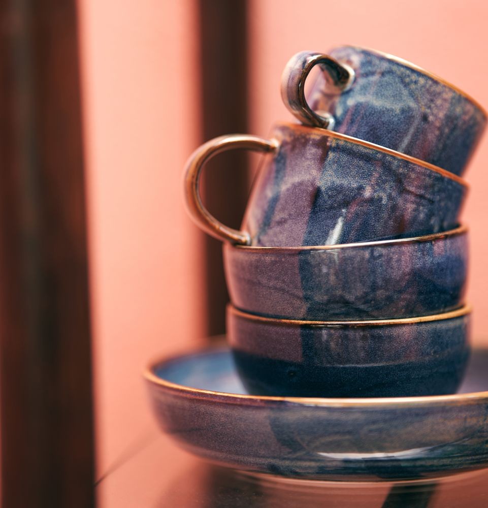 Rustikálně modrá porcelánová miska Chef - Ø 11*6 cm / 260 ml HKLIVING Rustikálně modrá porcelánová miska Chef - Ø 11*6 cm / 260 ml HKLIVING