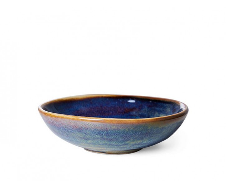 Rustikálně modrá porcelánová mistička Chef - Ø 9*3 cm / 50 ml HKLIVING