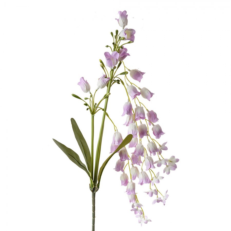 Dekorace fialová umělá květina zvonek Bells Bouquet - 15*6*80 cm