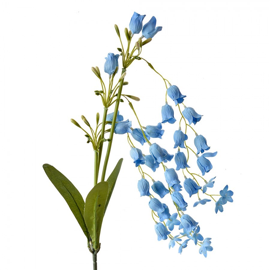 Dekorace modrá umělá květina zvonek Bells Bouquet - 15*6*80 cm