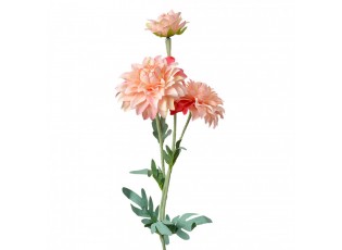 Dekorace umělá květina jiřinka s růžovými květy - 10*8*75 cm