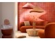 Oranžovozrzavá velká sofa Lounge Snow Poplar - 234*116*73cm J-Line by Jolipa