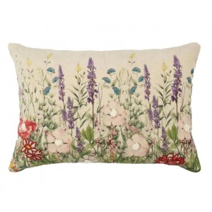 Béžový polštář s divokými květy Wild Flowers - 40*60*10cm