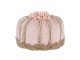 Dekorace růžový sametový dortík Cake pink - Ø 12*7 cm Clayre & Eef