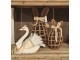 Bílá dekorace labuť Swan - 28*14*28 cm Clayre & Eef