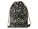 Černý látkový batoh na záda s ornamenty - 34*1*43 cm Clayre & Eef
