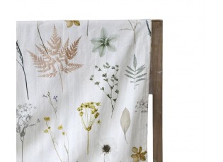 Krémový bavlněný ubrus s divokými květy Aix Wild Flowers - 140*240 cm