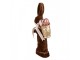 Dekorace hnědý sametový králík s vajíčky Fancy - 22*9*52 cm Clayre & Eef