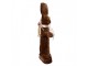 Dekorace hnědý sametový králík s vajíčky Fancy - 22*9*52 cm Clayre & Eef