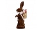 Dekorace hnědý sametový králík s vajíčky Fancy - 22*9*52 cm Clayre & Eef