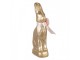 Dekorace zlatý králík s růžovou mašlí Fancy - 11*5*22 cm Clayre & Eef