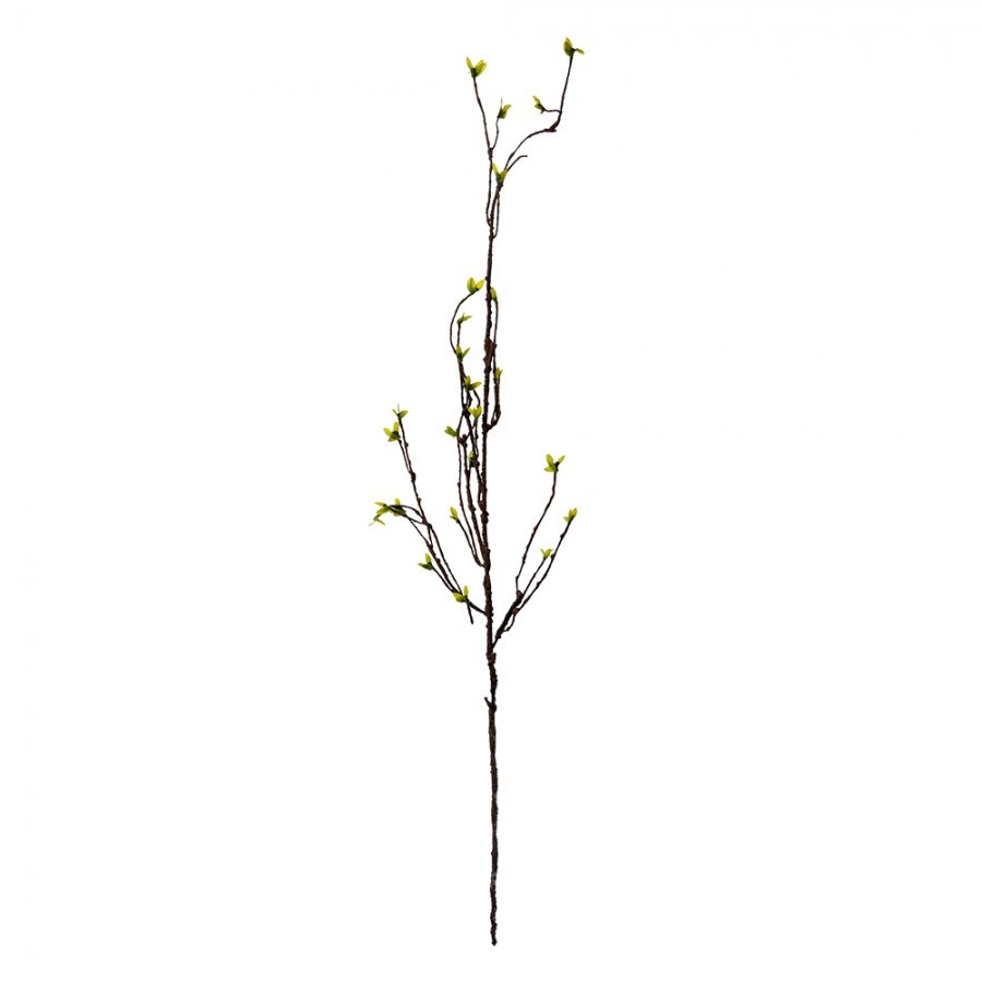 Dekorace hnědá větvička se zelenými lístky - 8*5*116 cm Clayre & Eef Dekorace hnědá větvička se zelenými lístky - 8*5*116 cm Clayre & Eef