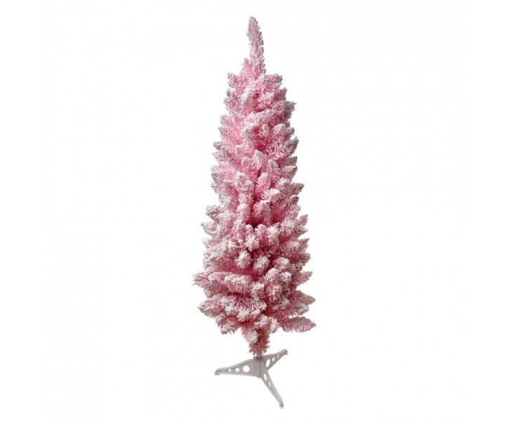 Růžový zasněžený umělý vánoční stromek Christmas Tree - 45*45*120 cm Clayre & Eef