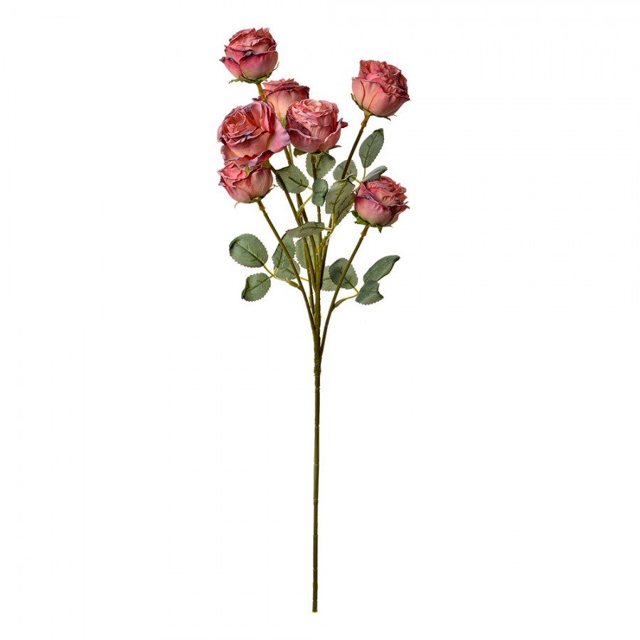 Růžová umělá větvička růže Rose pink - 8*8*55 cm Clayre & Eef Růžová umělá větvička růže Rose pink - 8*8*55 cm Clayre & Eef