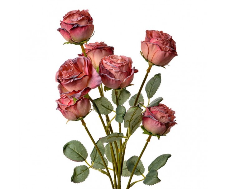 Růžová umělá větvička růže Rose pink - 8*8*55 cm Clayre & Eef