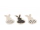 3ks keramický talířek ve tvaru králíčků Rabbit - 7*1,5*13,5 cm J-Line by Jolipa