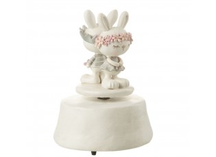 Natahovací hrací kolotoč s králíčky Music Box Rabbits - Ø 10*15 cm