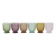 Set 6ks barevných skleniček na víno Saint-Émilion - Ø 7,5*16 cm / 250ml Chic Antique