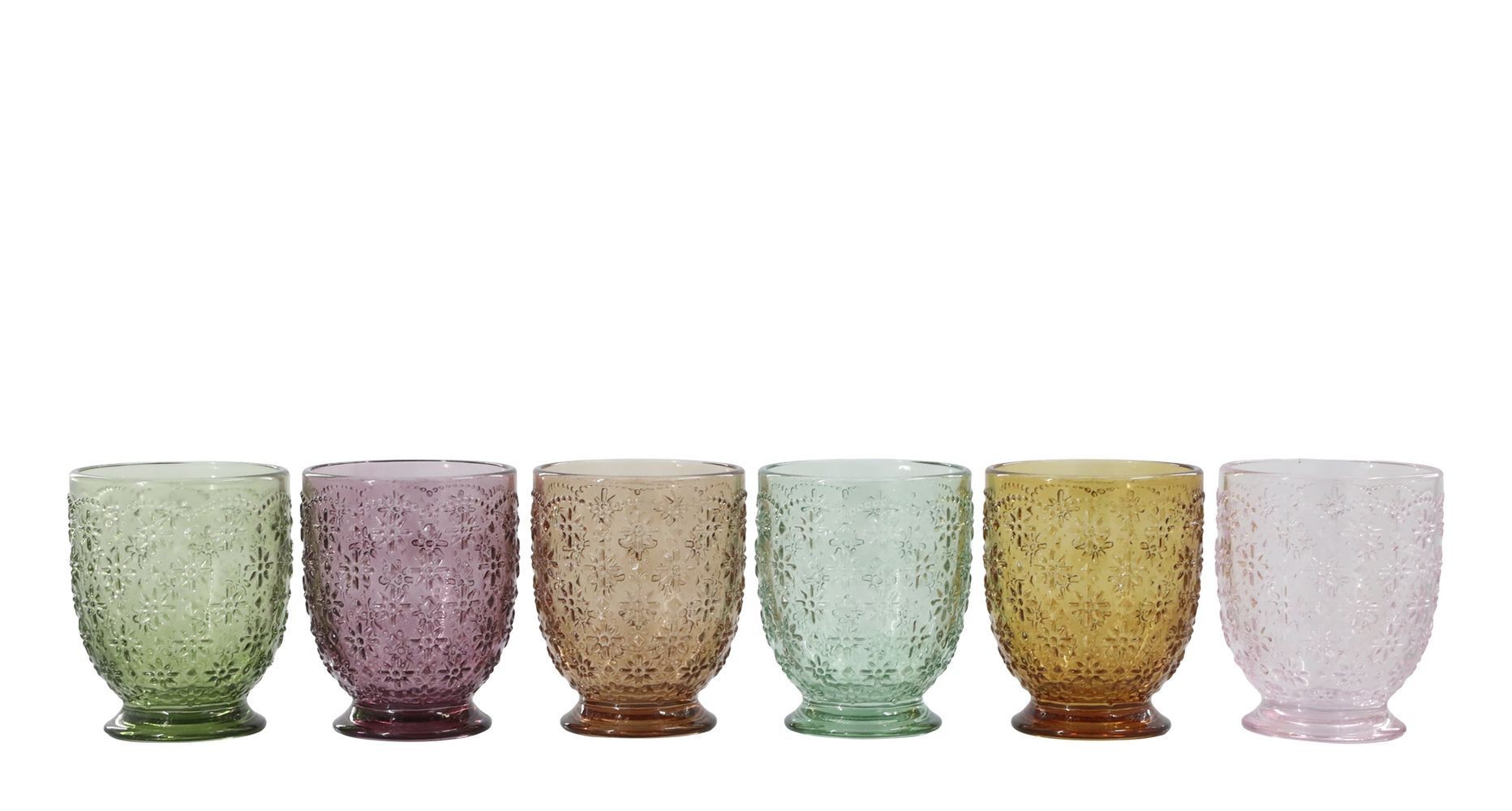 Set 6ks barevných skleniček na víno Saint-Émilion - Ø 7,5*16 cm / 250ml
